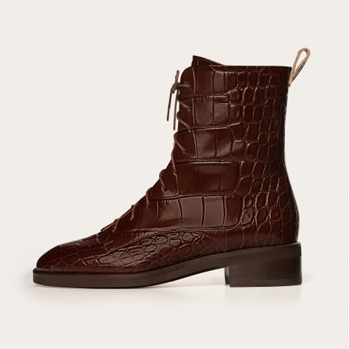 Tzava Boots, brown croco OUTLET